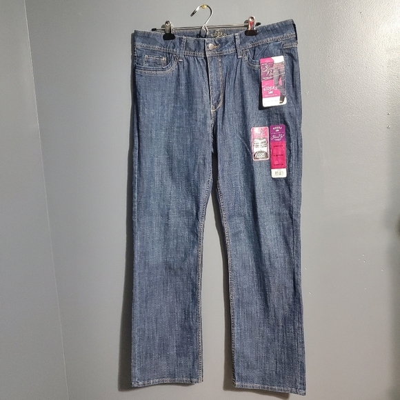 NWT Riders by Lee Womens Jeans Mid Rise Straight Leg Dark Wash Size 18 - Picture 1 of 6